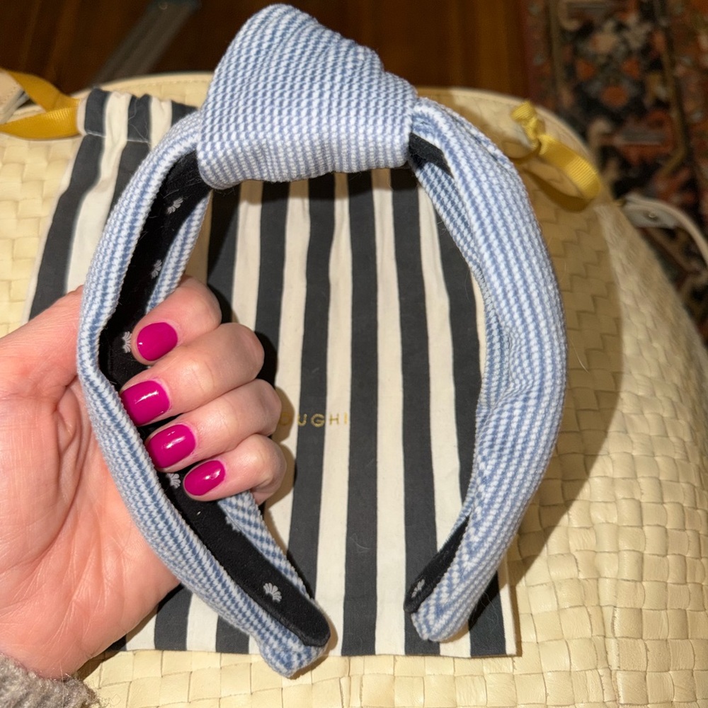 Lele sadoughi waffle soft seersucker knotted headband